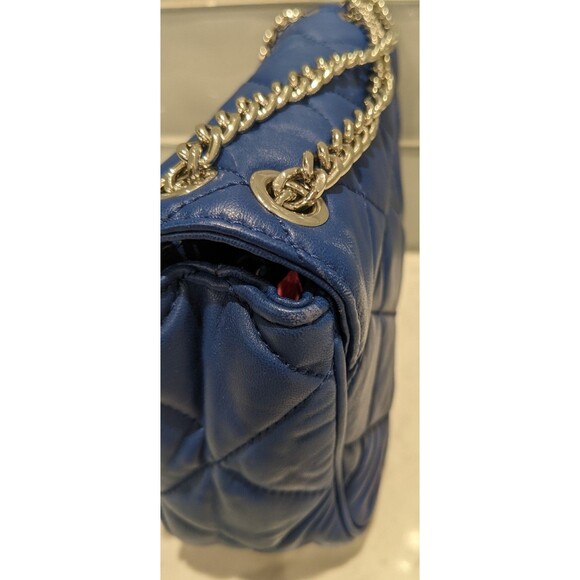 MICHAEL KORS Admiral Blue Lambs Leather Quilted SLOAN Handbag Purse - Picture 10 of 16